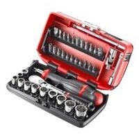 Nasadni ključ-Set 1/4″ 6 oldal, 38 kosov.