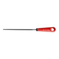 Round second cut file and handle, 6 x 150 mm