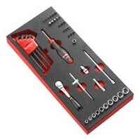 Modulnøgler med stiknøgle 1/4″ RL.161 46 stk.