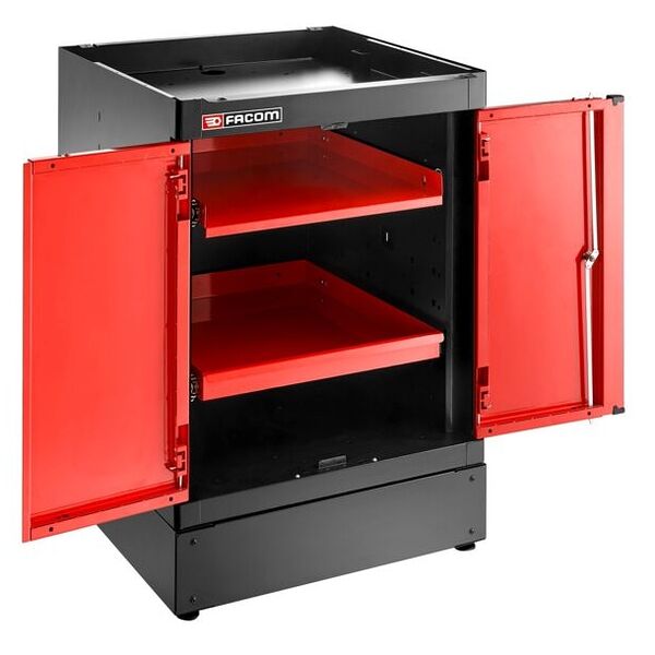 JLS3 Armoire basse simple 2 portes rouge