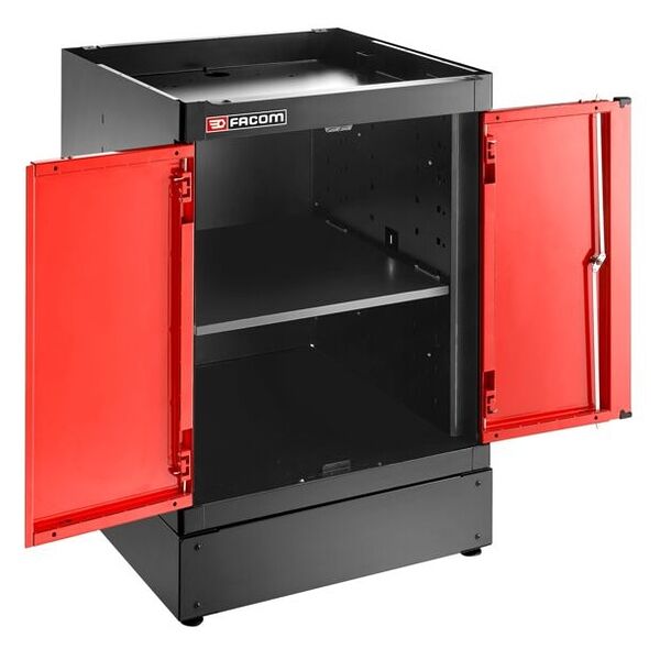 JLS3 Armoire basse simple 2 portes rouge