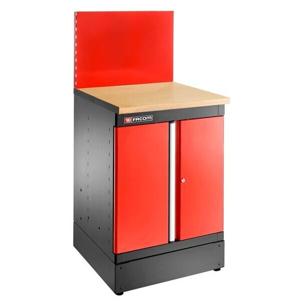 JLS3 Armoire basse simple 2 portes rouge