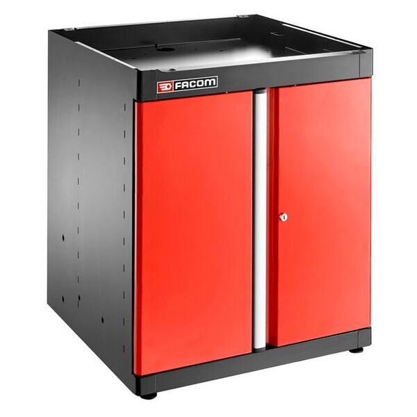 JLS3 Armoire basse simple 2 portes rouge
