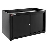JLS3 Armoire basse double 2 portes noir