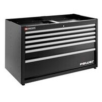 JLS3 Meuble bas double 6 tiroirs + Power noir