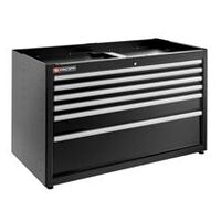 JLS3 Armoire basse double 6 tiroirs noir