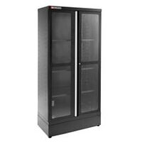 JLS3 Armoire 2m 2 portes vitrées noir