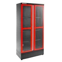 JLS3 Armoire 2m 2 portes vitrées rouge