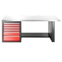 JLS3 Établi inoxydable 7 tiroirs bas