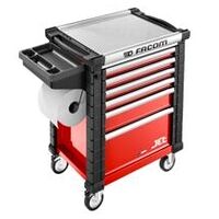 Roller cabinet accessory, magnetic table and roll support, all series