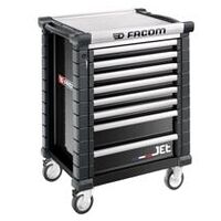 Roller cabinet, 8 drawers, l 569 x h 421 mm, 3 modules per drawer, 0,28 m² top