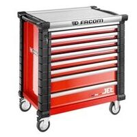 Roller cabinet, 8 drawers, l 759 x h 421 mm, 4 modules per drawer, 0,37 m² top
