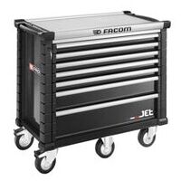 Roller cabinet, 7 drawers, l 948 x h 421 mm, 5 modules per drawer, 0,46 m² top