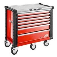 Roller cabinet, 7 drawers, l 948 x h 421 mm, 5 modules per drawer, 0,46 m² top