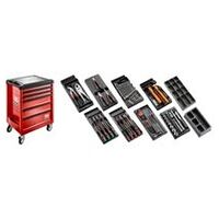 118-PIECE SET OF UNIVERSAL TOOLS - 6 DRAWER ROLLER CABINET