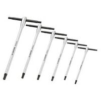 Sliding tee handle hexagonal keys set 6 pieces