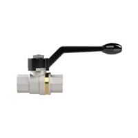 Kuglehane, standardudførelse, fuld gennemgang, IG/IG, messing galvaniseret, G 1/2