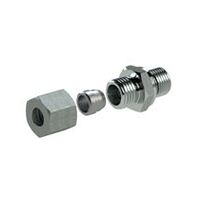 Raccord vissé droit, G 1/8 extérieur, Ø tube 10, acier zingué