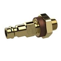 Raccord à embout unique NW 5, laiton brut, G 1/8 AG, brun