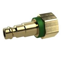 Raccord à embout unique NW 5, laiton brut, G 1/8 IG, vert