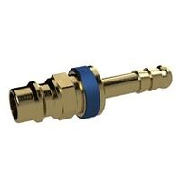 Dop de conectare inconfundabil NW 7, 8, alamă nefinisată, dop LW 6, albastru