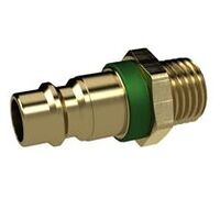 Raccord à embout unique NW 7, 8, laiton brut, G 1/4 AG, vert