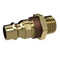 Raccord à embout unique NW 7, 8, laiton brut, G 1/4 AG, brun