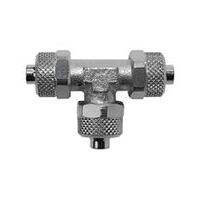 T-forbindelsesstykke »value line« til slange 10/8, messing forniklet