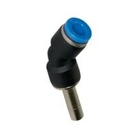 Racord rapid 45°, niplu 6 mm „Seria albastră”, Ø furtun 4