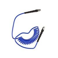 Furtun spiralat, racord filetat, rotativ, arc de protecție împotriva îndoirii, PU, G1/4, Ø8x5, 3, 0m