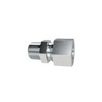 Raccord vissé droit, R 1/4 extérieur, Ø tube 6, acier zingué