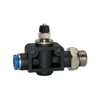 Drosselrückschlagventil »Blaue Serie«, gerade, G 1/8 außen Ø 4mm