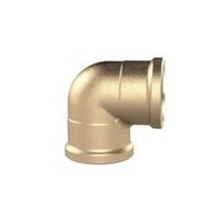 Vinkelstykke, 90°, indvendig/indvendig, G1/4, tryk 16 bar, blank messing