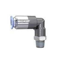 Racor roscado en L «Serie azul» con cierre automático, R 1/2 exterior