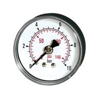 Standard nyomásmérő „nyomásvezeték” G 1/8 hátsó -1/0 bar/-14, 5 psi, Ø40