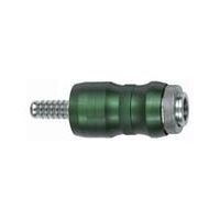 Sikkerhedskobling NW7, 8, Bi-Tec, messing forniklet, gennemføring LW 6, 2050 l/min