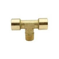 T-stykke, indvendig / udvendig / indvendig, G/R 1/8, SW 10, blank messing