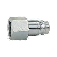 Nippel, NW 10, Stahl gehärtet / verzinkt, Robustausführung, G 3/8 IG