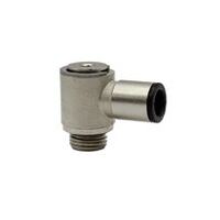 Raccord coudé pivotant « value line », G 1/4 extérieur, laiton nickelé, Ø 6 mm