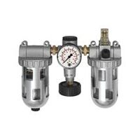 Unité de maintenance 3 pièces « Standard », récipient en polycarbonate, cage de protection, BG1, G1/4