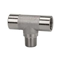 T-stykke, indvendig/udvendig/indvendig, G/R 1/8, rustfrit stål 1.4404