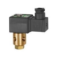 3/2 utas mágnesszelep, sárgaréz, NC, közvetlen vezérlésű, 24 V DC, NBR, Rp 1/8, PN 0-7 bar