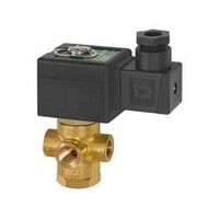 3/2 utas mágnesszelep, sárgaréz, NC, közvetlen vezérlésű, 24 V DC, NBR, Rp 1/4, PN 0-4 bar