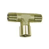 T-stykke, udvendig / indvendig / udvendig, G/R 3/4, SW 25, messing forniklet