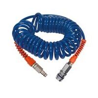 Set cuplaj spiralat din oțel pentru furtun, PU, diametru furtun 12x8, 6, 0 m