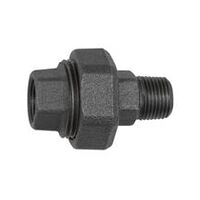 Racord filetat 341, etanșare conică, R 3/8, Rp 3/8, fontă temperată neagră.