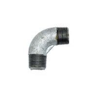 Angle 94, 90°, AG/AG, R 3/8, fonte malléable noire galvanisée à chaud