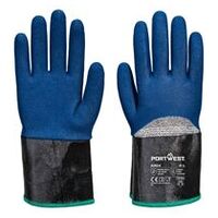 Grip C13 Nitrilschaum-Handschuh mit verlängerter Manschette, Grau/Blau, Größe L