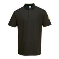 Antistatisch ESD-poloshirt S/S zwart 4XL
