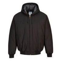 Hættetrøje med andefjerfor, sort, XXL